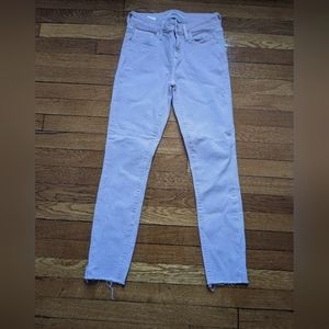 Sam Edelman "The Kitten" Mid Rise Skinny Ankle Jeans Womens 25 Pink Denim